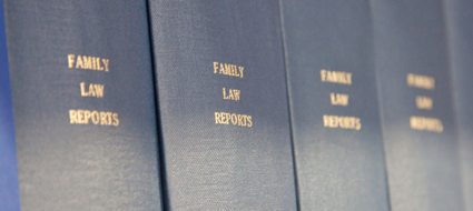 law reports on a shelf