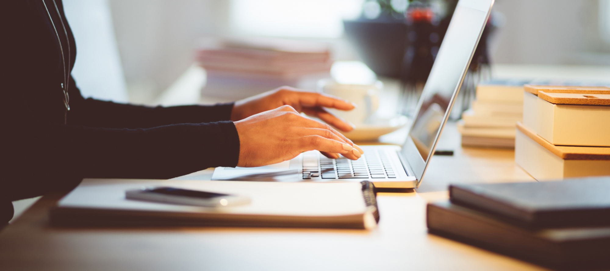 person working on a laptop